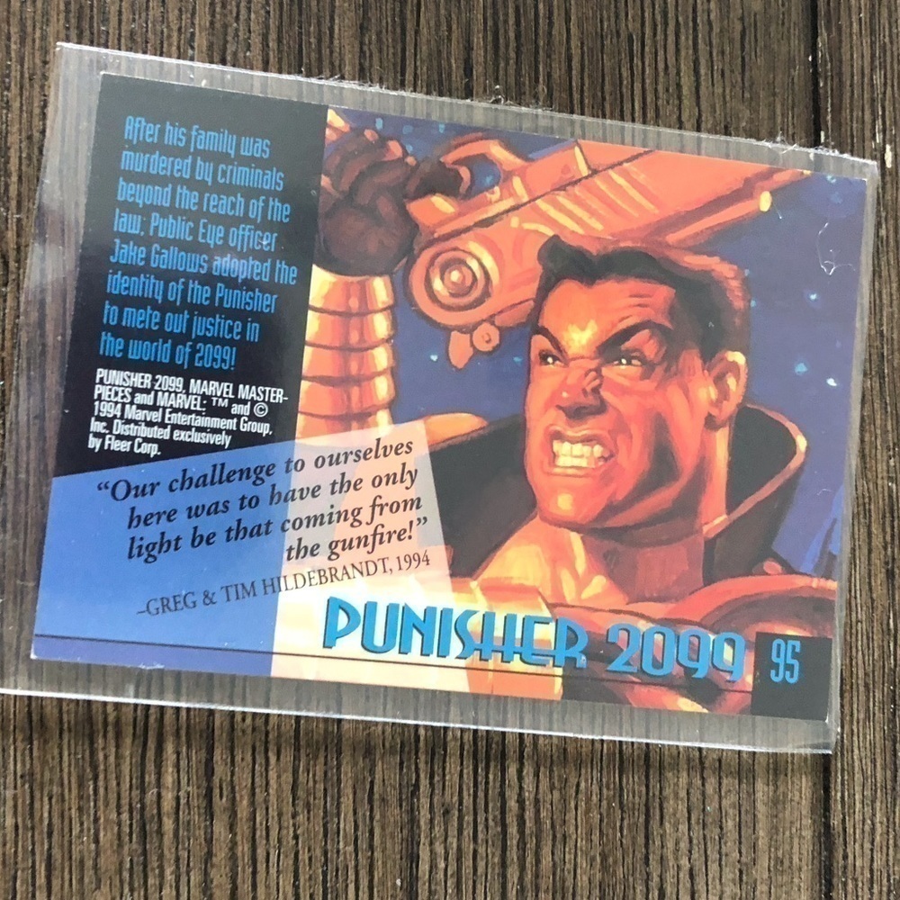 ’94 Marvel Masterpieces trading card: Punisher 2099 #95 - Picture 2 of 2